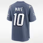 Drake Maye New England Patriots NFL Rivalries Game Jersey Nike Blue
