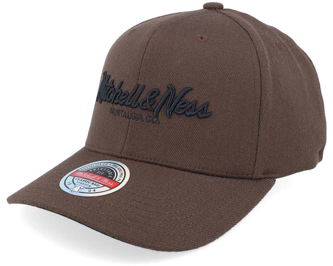 Branded Pinscript Classic Red Snapback Mitchell &amp; Ness Brown/Black