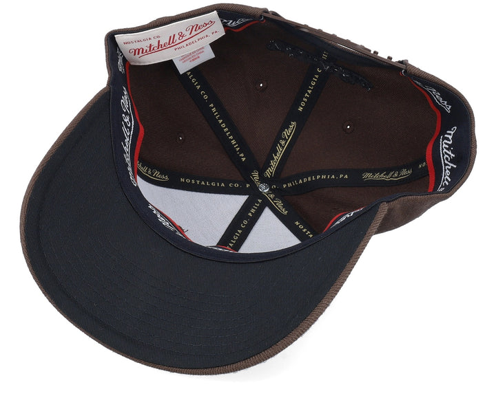 Branded Pinscript Classic Red Snapback Mitchell &amp; Ness Brown/Black