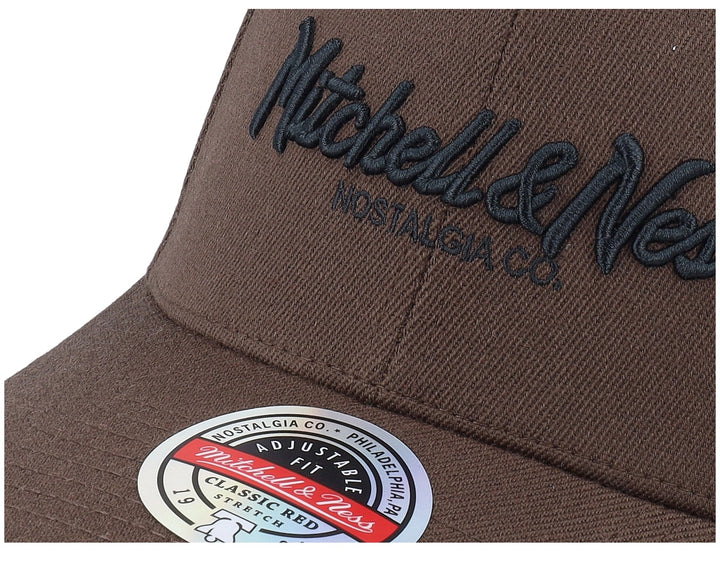 Branded Pinscript Classic Red Snapback Mitchell &amp; Ness Brown/Black