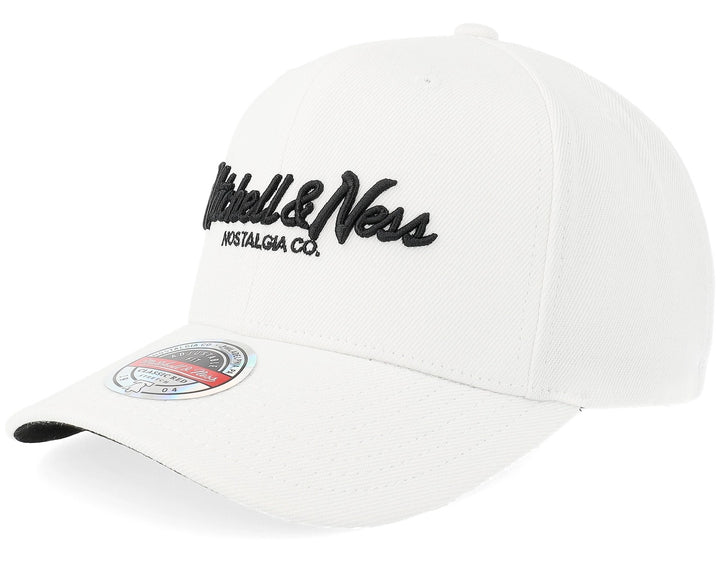 Branded Pinscript Classic Red Snapback Mitchell &amp; Ness White