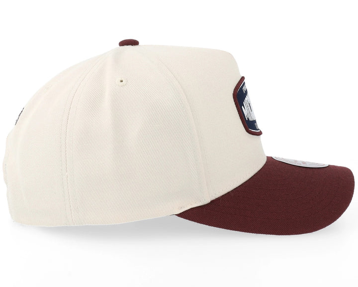 Branded Sporting Pro Pinch Snapback Mitchell &amp; Ness Cream/Burgundy