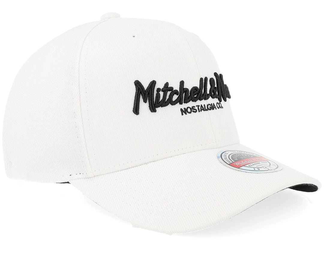 Branded Pinscript Classic Red Snapback Mitchell &amp; Ness White