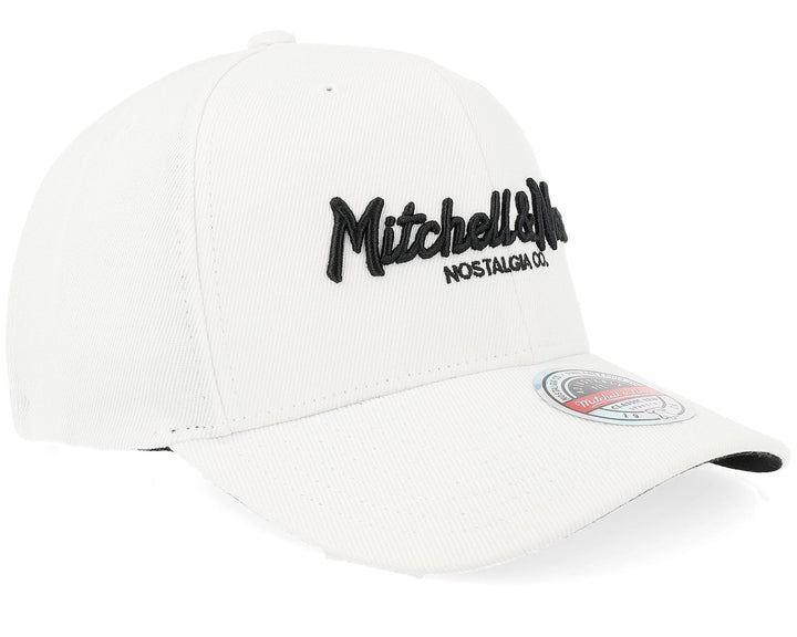 Branded Pinscript Classic Red Snapback Mitchell &amp; Ness White