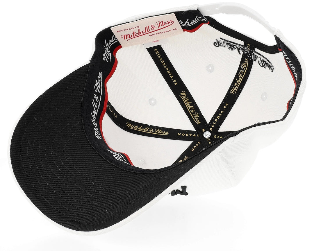 Branded Pinscript Classic Red Snapback Mitchell &amp; Ness White