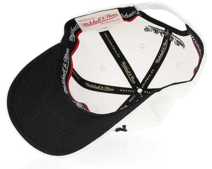 Branded Pinscript Classic Red Snapback Mitchell &amp; Ness White