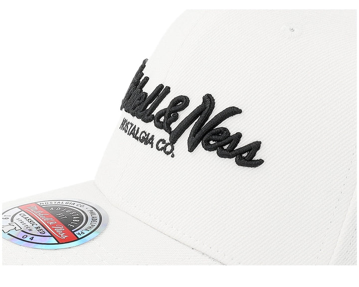 Branded Pinscript Classic Red Snapback Mitchell &amp; Ness White
