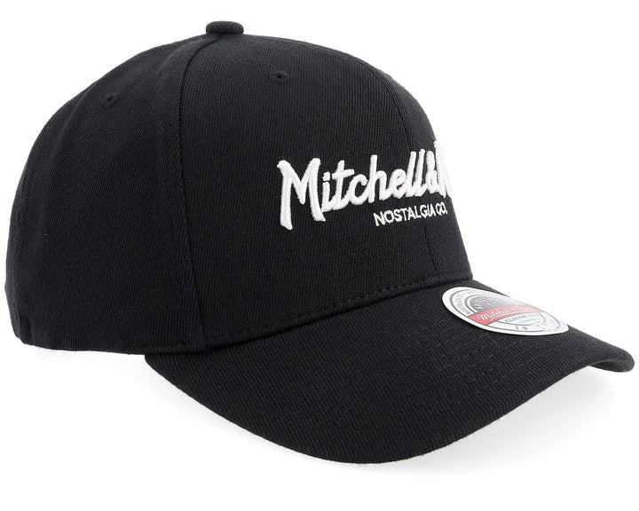 Branded Pinscript Pro Pinch Snapback Mitchell &amp; Ness Black/White