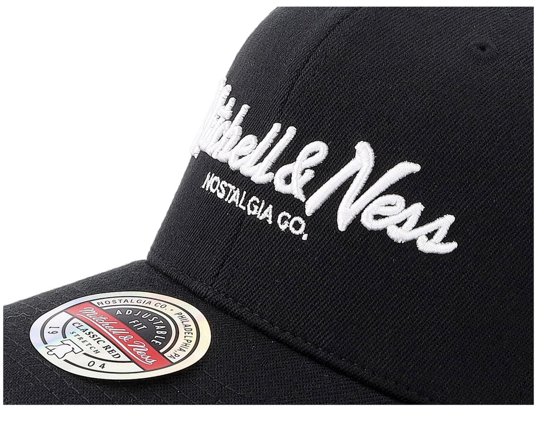 Branded Pinscript Pro Pinch Snapback Mitchell &amp; Ness Black/White