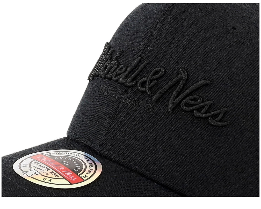Branded Pinscript Pro Pinch Snapback Mitchell &amp; Ness Black/Black
