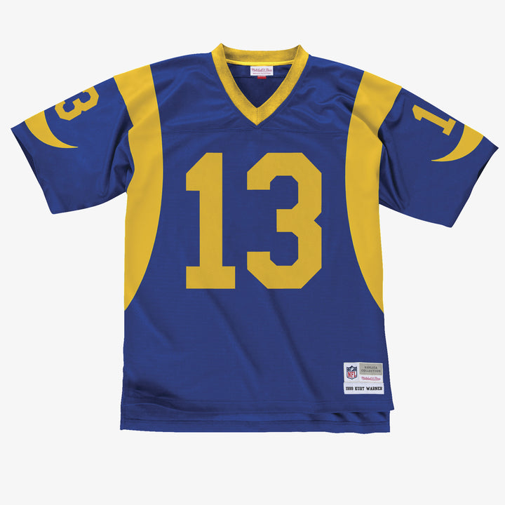 Kurt Warner Los Angeles Rams NFL 1999 Legacy Jersey Mitchell &amp; Ness Blue/Yellow