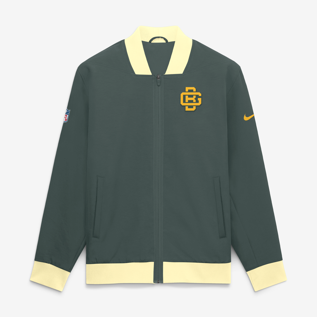 Green Bay Packers Rivalries NFL Bomber Jacket Nike Green