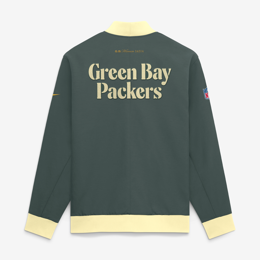 Green Bay Packers Rivalries NFL Bomber Jacket Nike Green