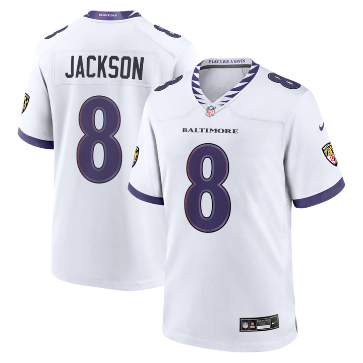 Lamar Jackson Baltimore Ravens 2026 Road NFL Game Jersey Nike