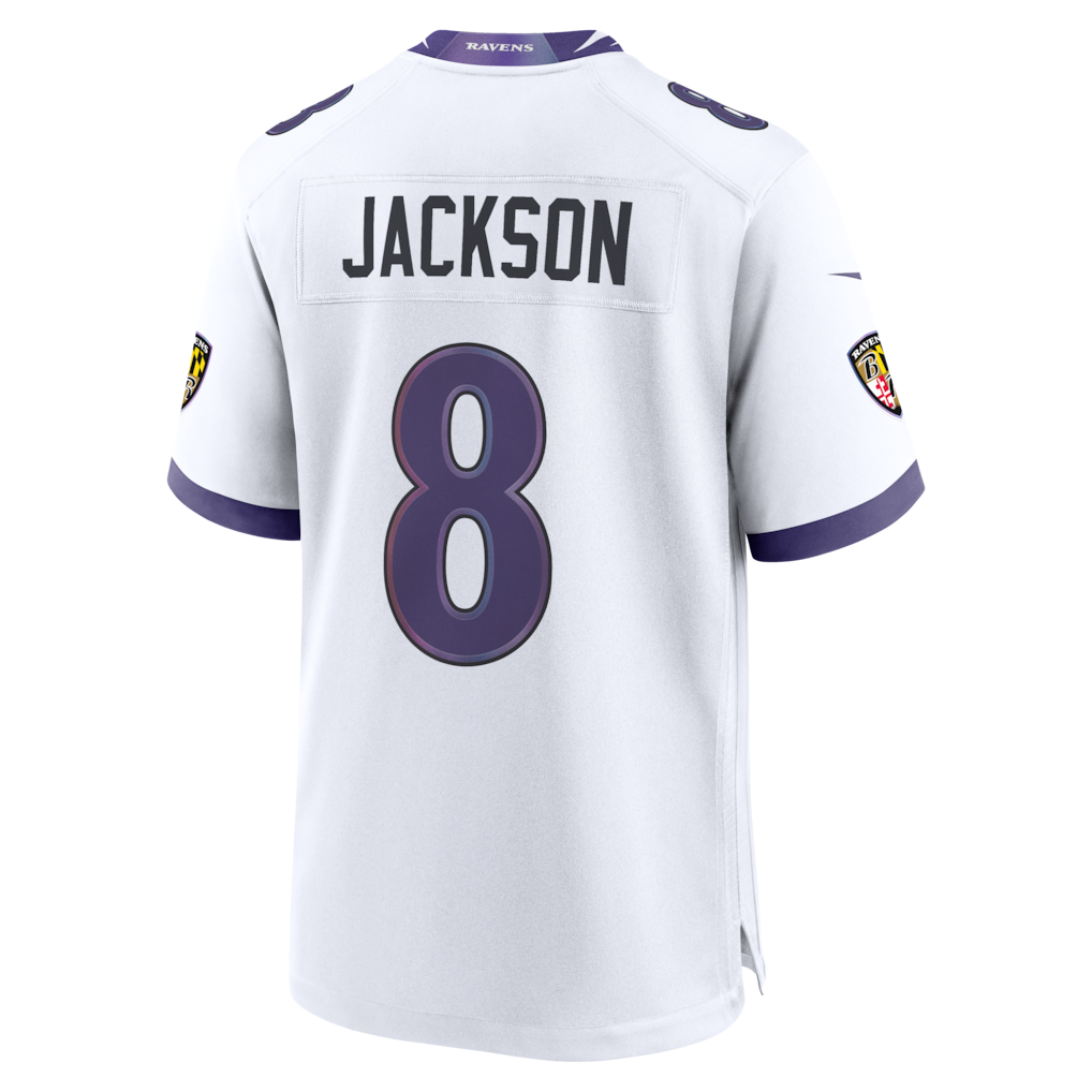 Lamar Jackson Baltimore Ravens 2026 Road NFL Game Jersey Nike