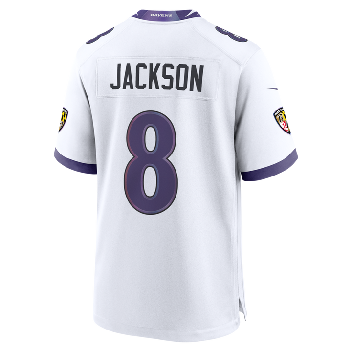 Lamar Jackson Baltimore Ravens 2026 Road NFL Game Jersey Nike