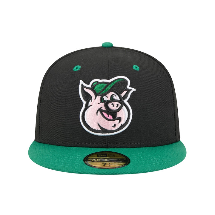 Kannapolis Cannon Ballers MLB Minor League Theme Nights 59FIFTY Fitted New Era Black/Green