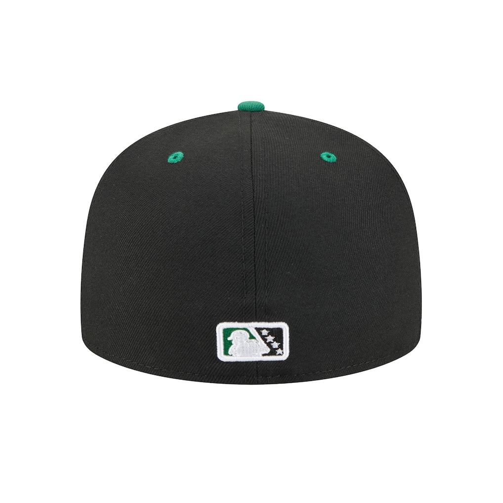 Kannapolis Cannon Ballers MLB Minor League Theme Nights 59FIFTY Fitted New Era Black/Green