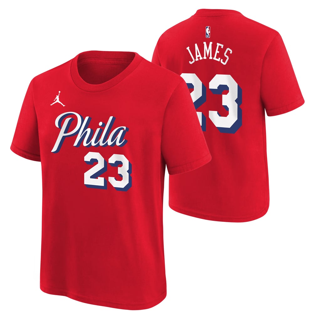 LeBron James  Philadelphia 76ers NBA Jordan Brand Statement Edition Name &amp; Number T-Shirt