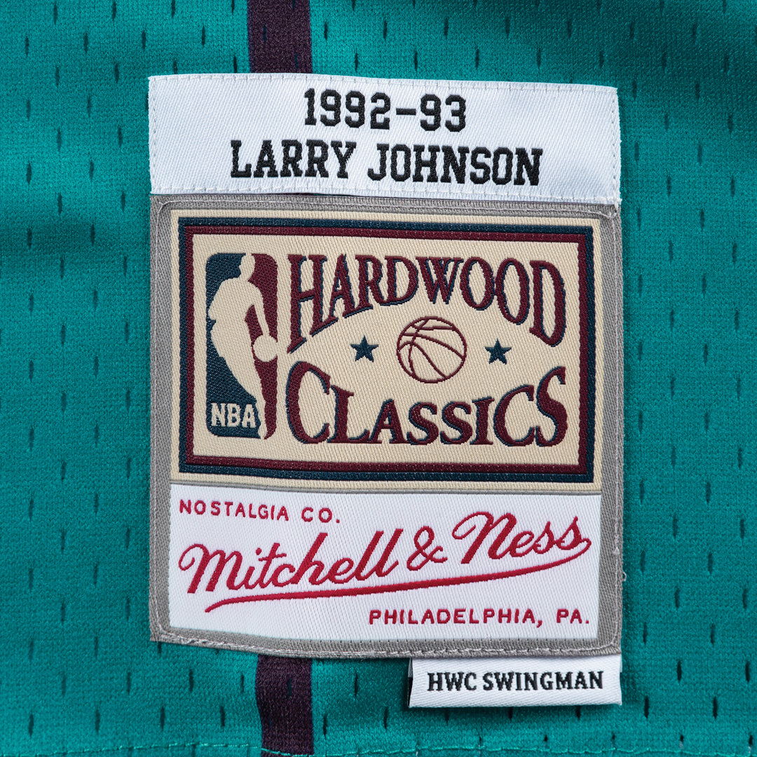 Larry Johnson Charlotte Hornets 1991-1992 Home NBA Swingman Jersey Mitchell &amp; Ness