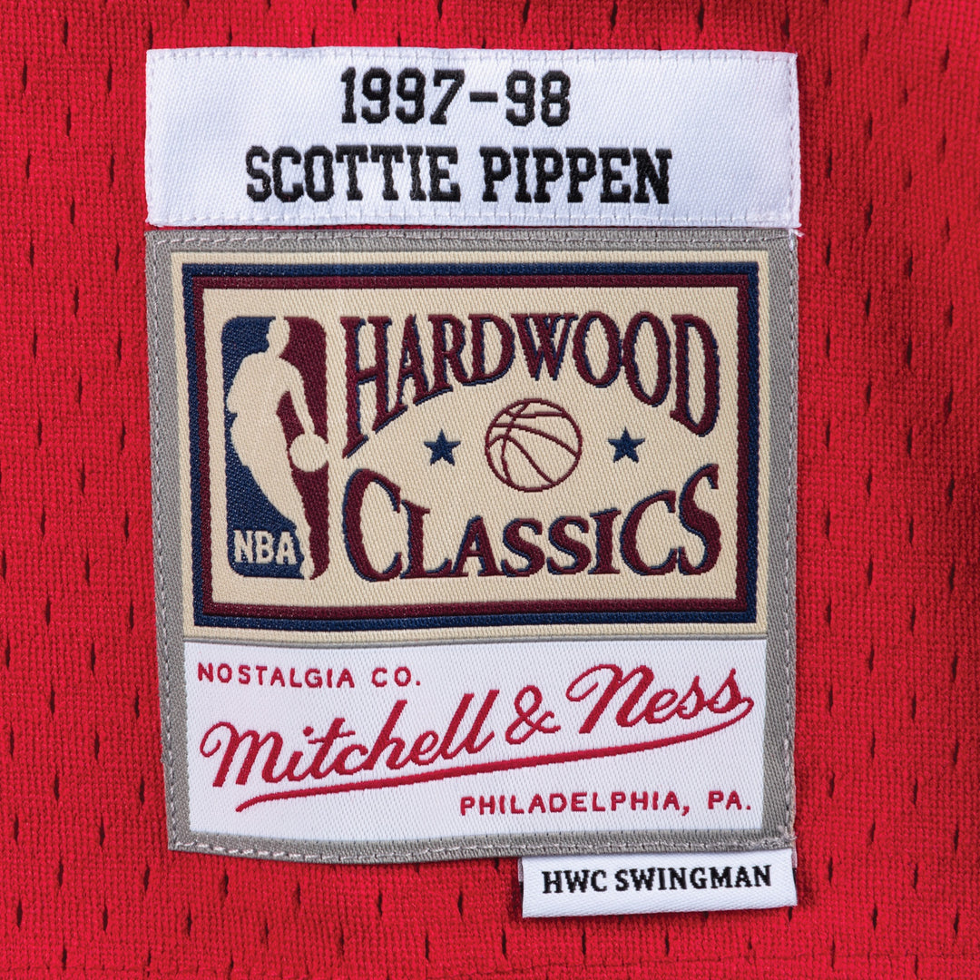 Scottie Pippen Chicago Bulls 1997-1998 Home NBA Swingman Jersey Mitchell &amp; Ness Red