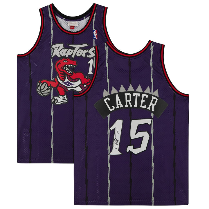 Vince Carter Toronto Raptors Fanatics Authentic Autographed Purple Mitchell &amp; Ness 1999 Hardwood Classic Swingman Jersey