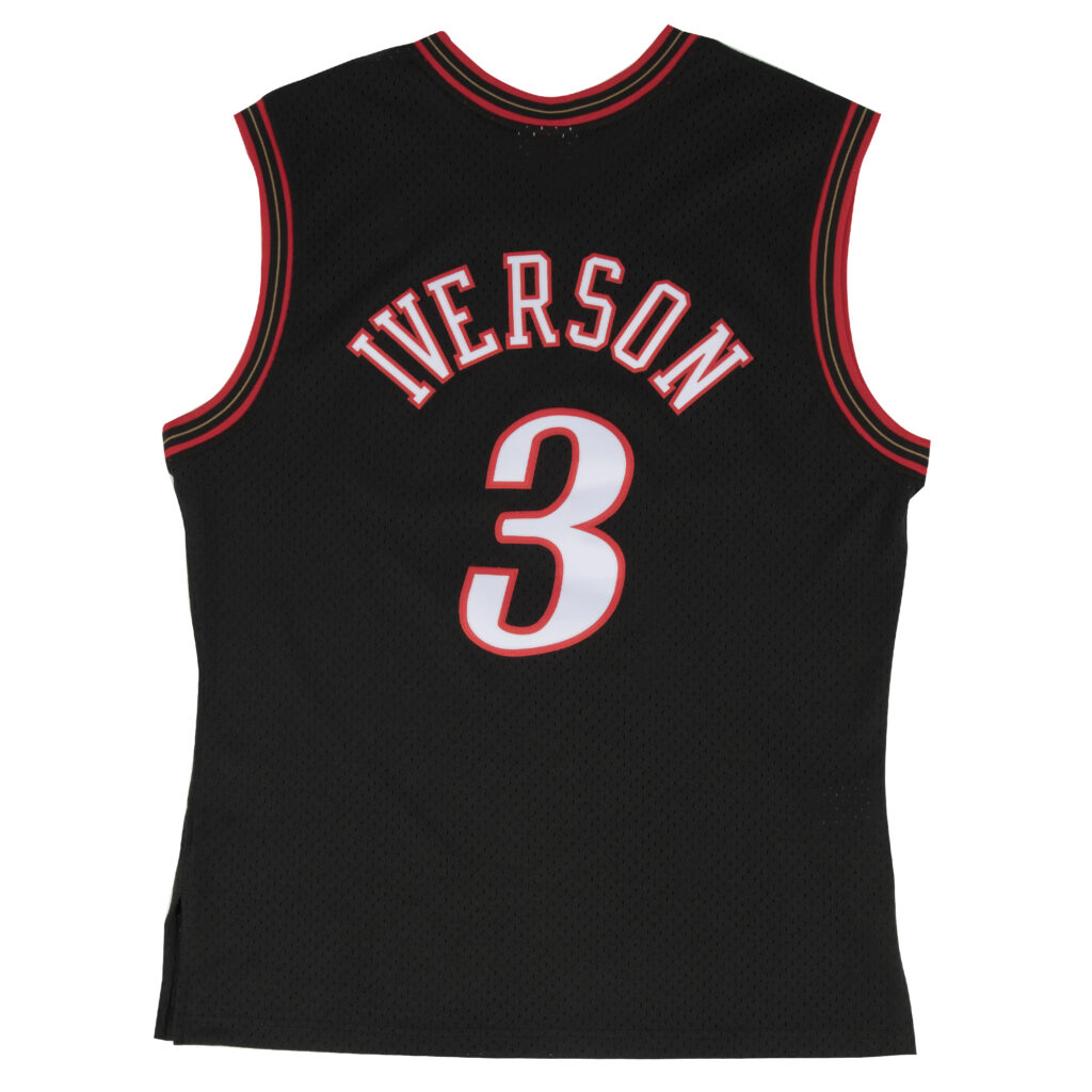Allen Iverson Philadelphia 76ers 2000-2001 Road NBA Swingman Jersey Mitchell & Ness Black - Afbeelding 2