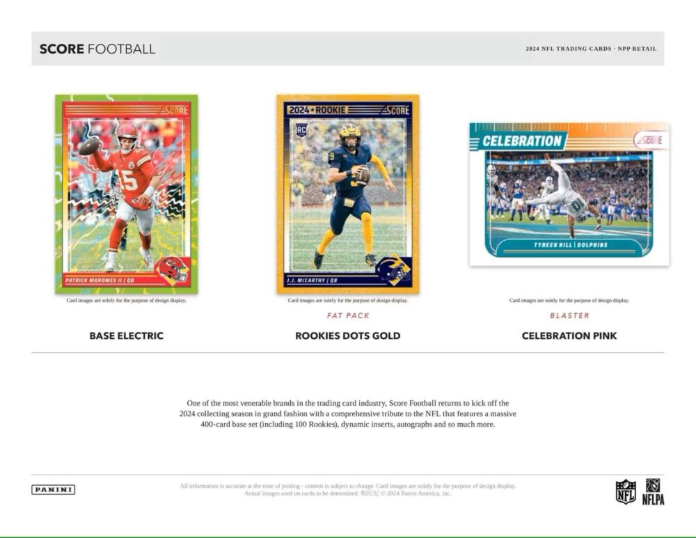 Panini - 2024 Score Football Retail Box – Bild 2