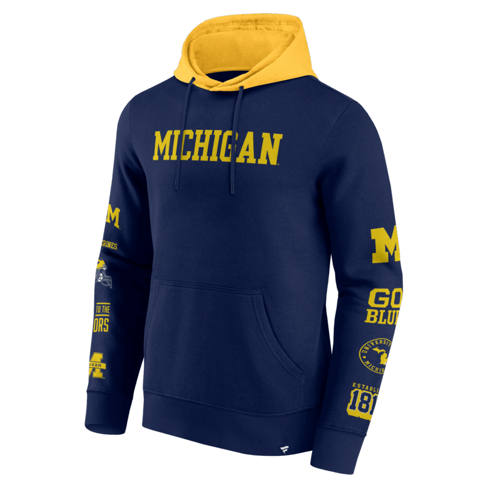 Fanatics - NCAA - Colorblock Badge Fleece Hoodie - Michigan Wolverines – Bild 2