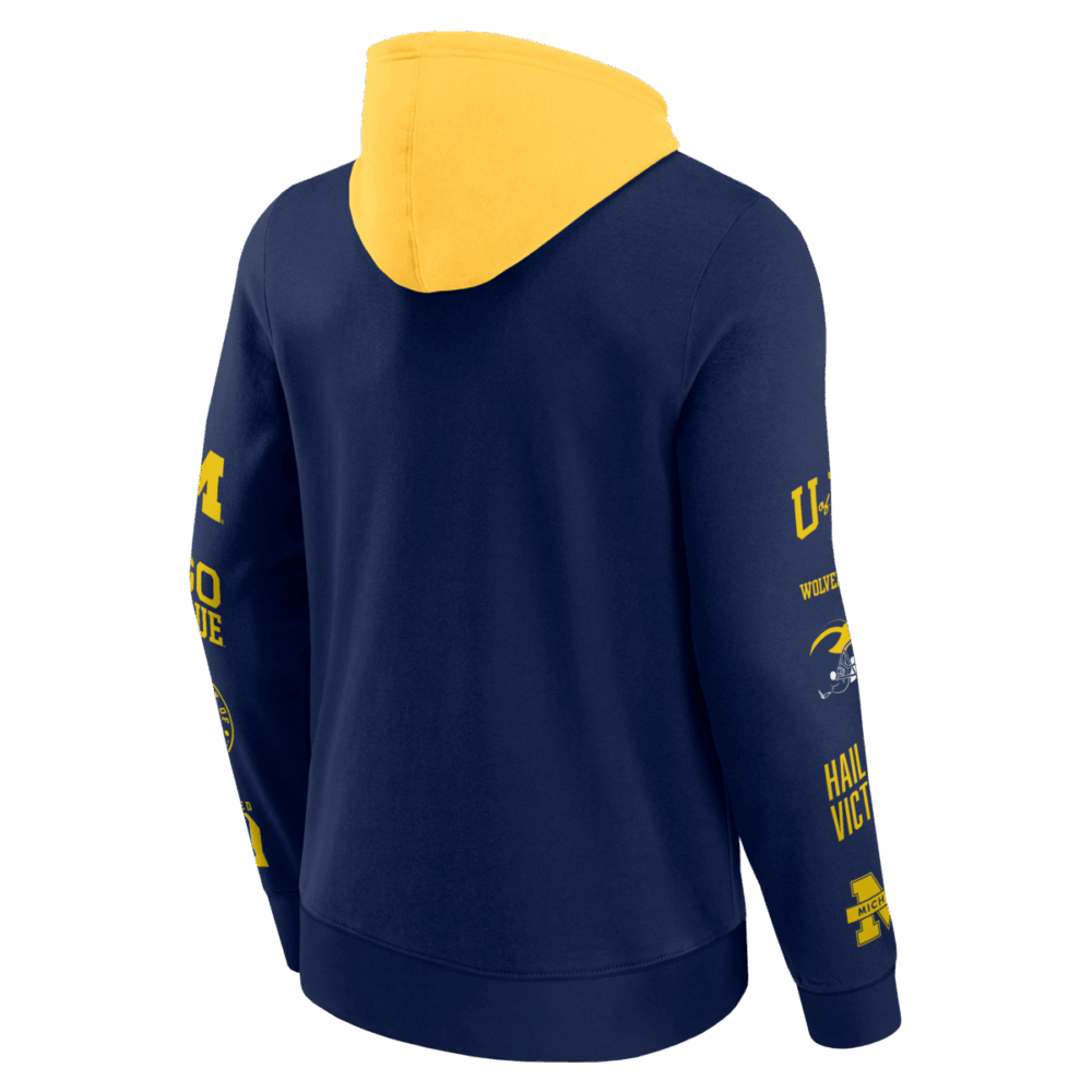 Fanatics - NCAA - Colorblock Badge Fleece Hoodie - Michigan Wolverines – Bild 3