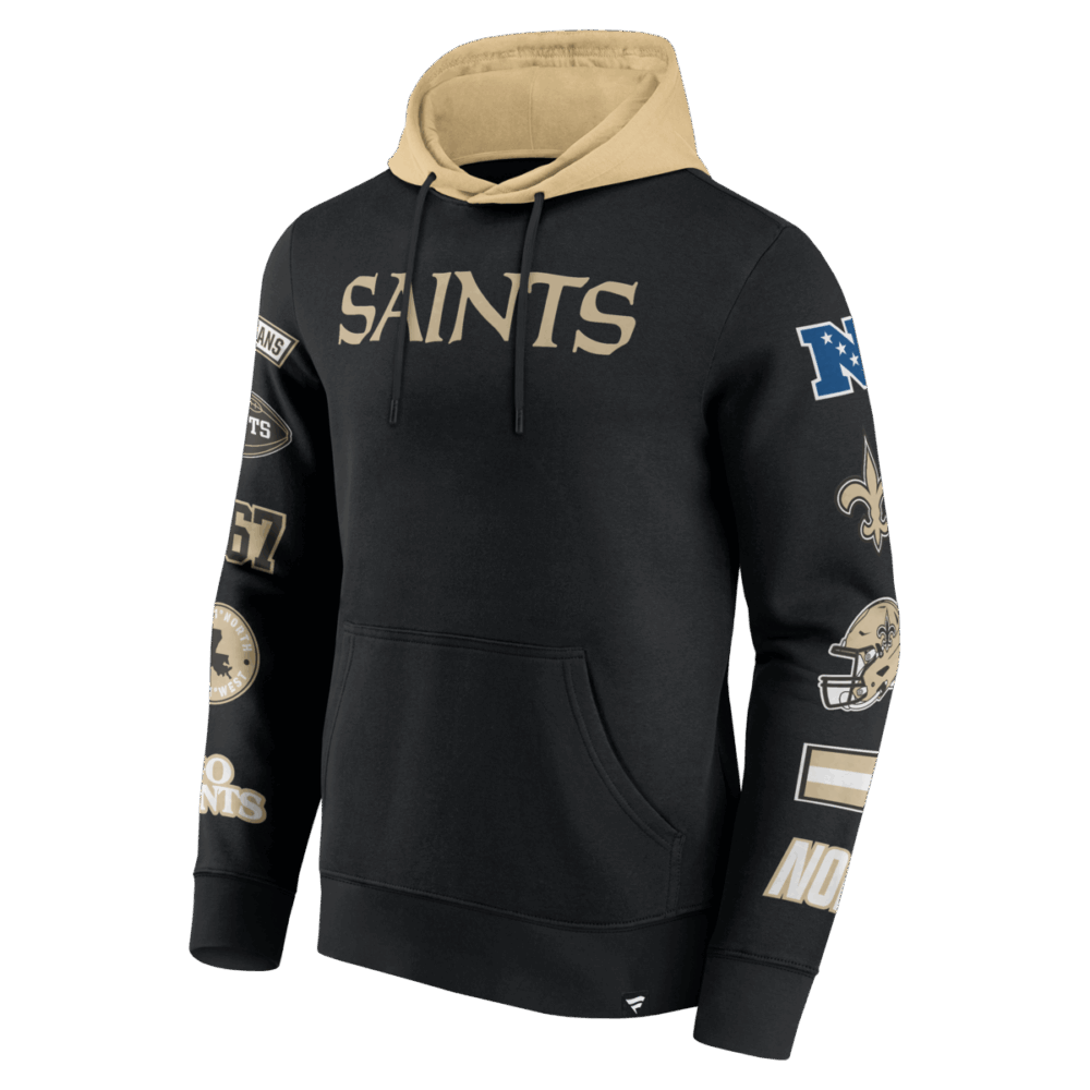 Fanatics - NFL - Colorblock Badge Fleece Hoodie - New Orleans Saints - Image 2