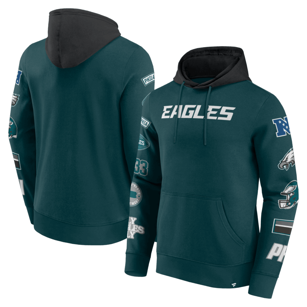 Fanatics - NFL - Colorblock Badge Fleece Hoodie - Philadelphia Eagles