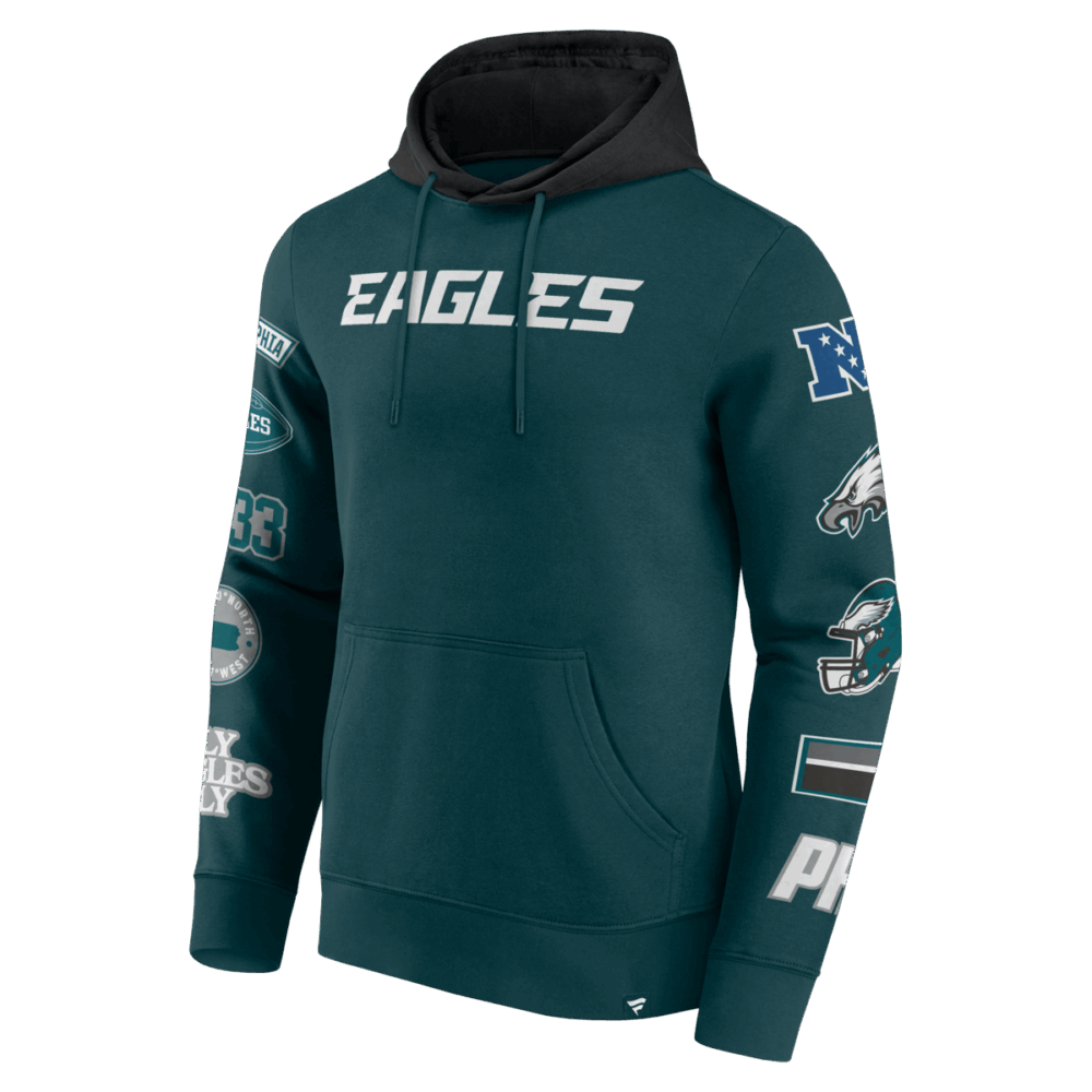 Fanatics - NFL - Colorblock Badge Fleece Hoodie - Philadelphia Eagles - Image 2