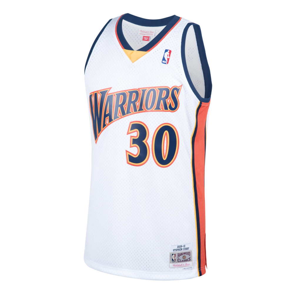 Stephen Curry Golden State Warriors 2009-2010 White NBA Swingman Jersey Mitchell & Ness - Afbeelding 4