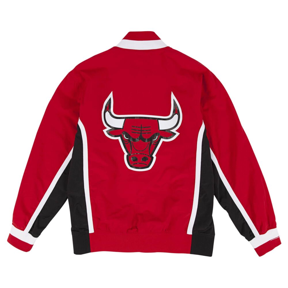 Chicago Bulls NBA Authentic Warm Up Jacket 1992-1993 Red Mitchell & Ness - Afbeelding 2