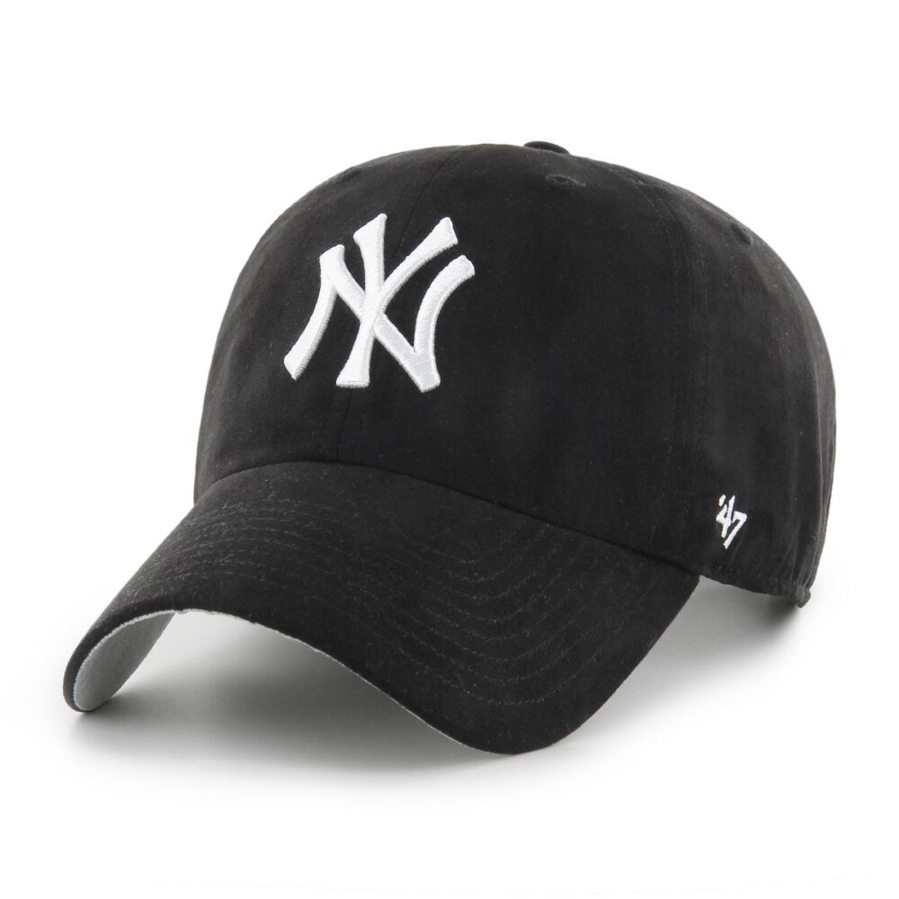 New York Yankees MLB Ballpark Suede '47 Clean Up Strapback Black