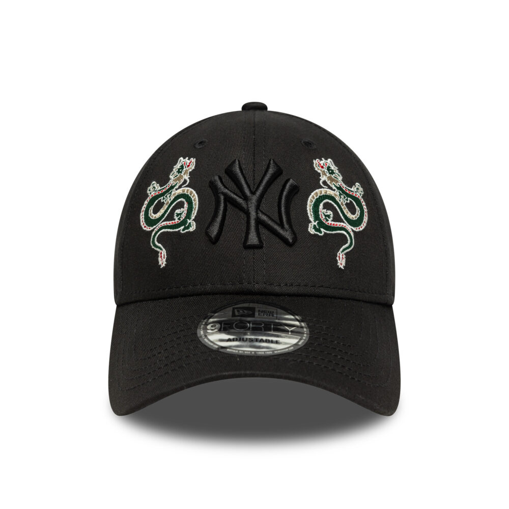 New York Yankees COLOUR BLOCK 9FORTY Strapback New Era Black/Dragon – Bild 2