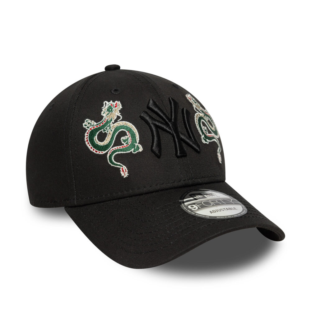 New York Yankees COLOUR BLOCK 9FORTY Strapback New Era Black/Dragon – Bild 3