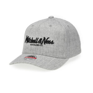 Mitchell & Ness Classic Red Snapback Pinscript Logo Grey/Black