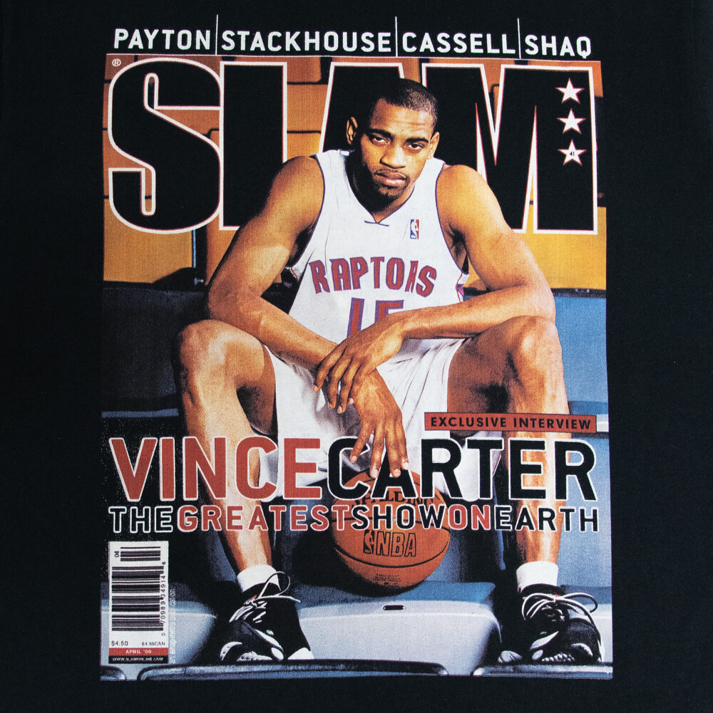 Vince Carter Toronto Raptors NBA Slam Cover Tee Mitchell & Ness Black – Bild 3