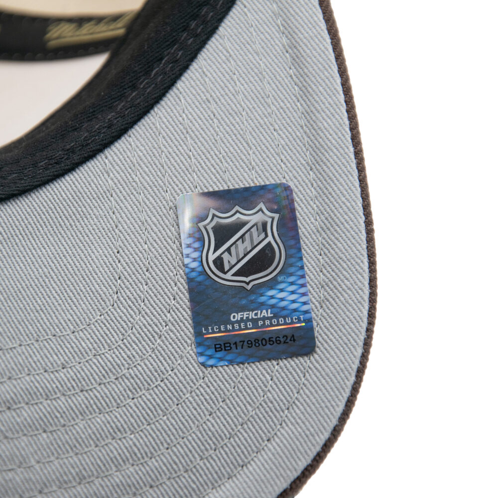 Anaheim Ducks NHL Fashion 2-Tone Pro Pinch Fit Snapback Mitchell & Ness Cream/Brown - Image 5