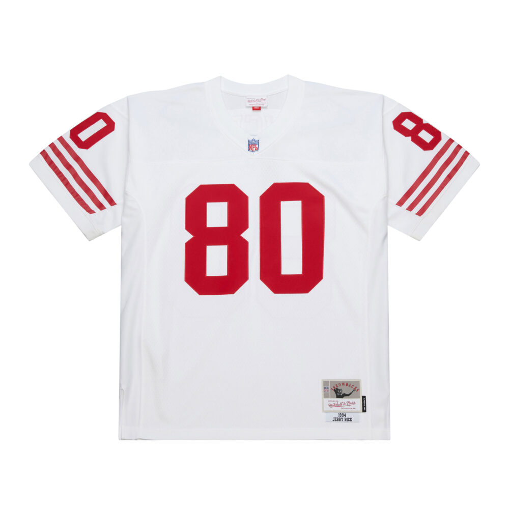 Jerry Rice San Francisco 49ers 1994 NFL White Jersey Mitchell & Ness