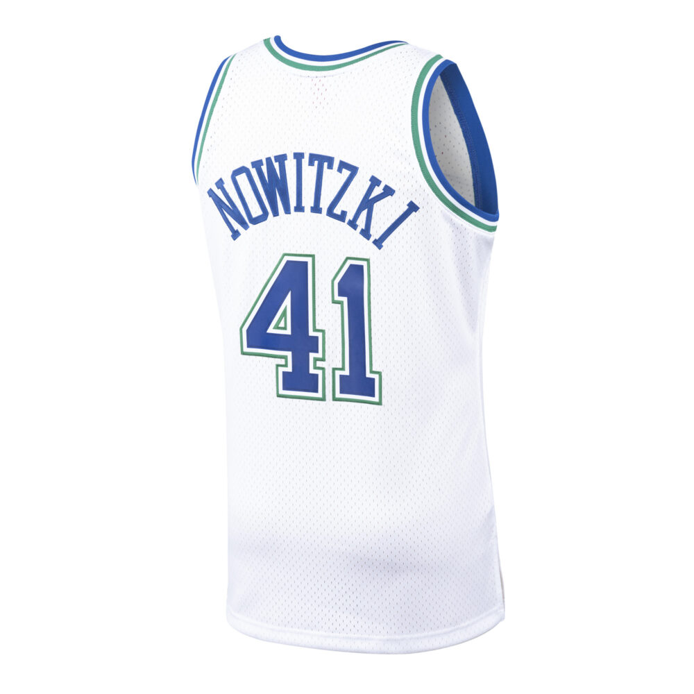 Dirk Nowitzki Dallas Mavericks 1998-1999 White NBA Swingman Jersey Mitchell & Ness - Afbeelding 4