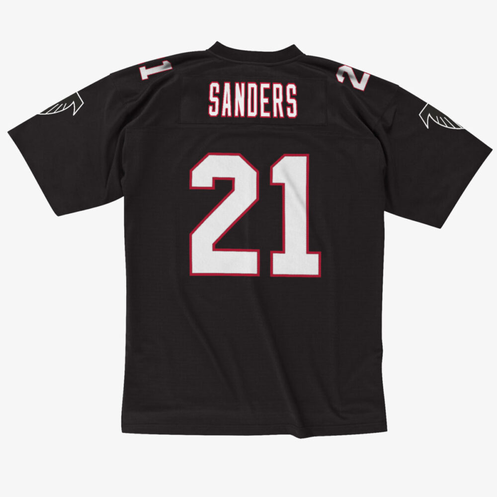 Deion ''PrimeTime'' Sanders Atlanta Falcons NFL Alternate Jersey Mitchell & Ness Black - Afbeelding 2