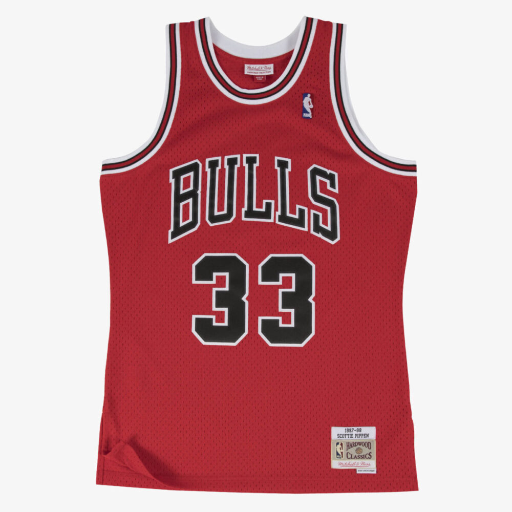 Scottie Pippen Chicago Bulls 1997-1998 Home NBA Swingman Jersey Mitchell & Ness Rot