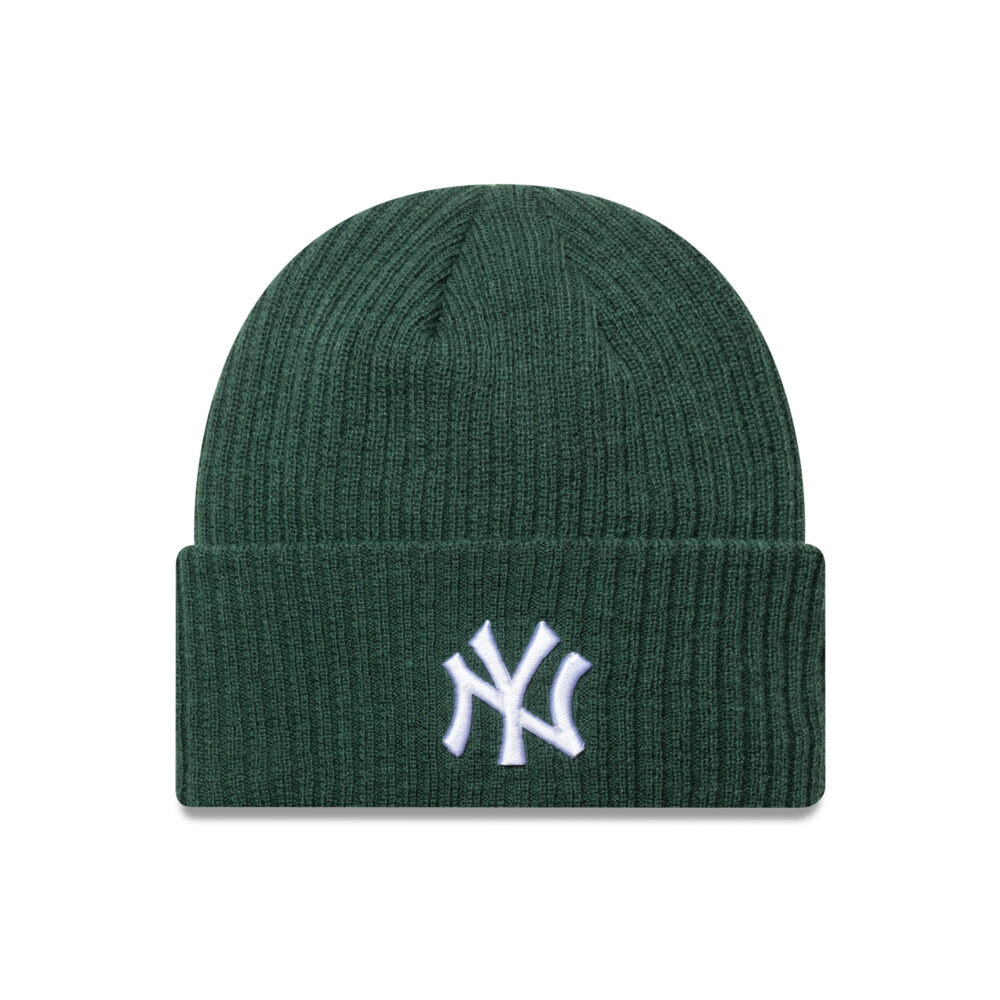 New York Yankees MLB Wide Cuff Beanie New Era Dark Green
