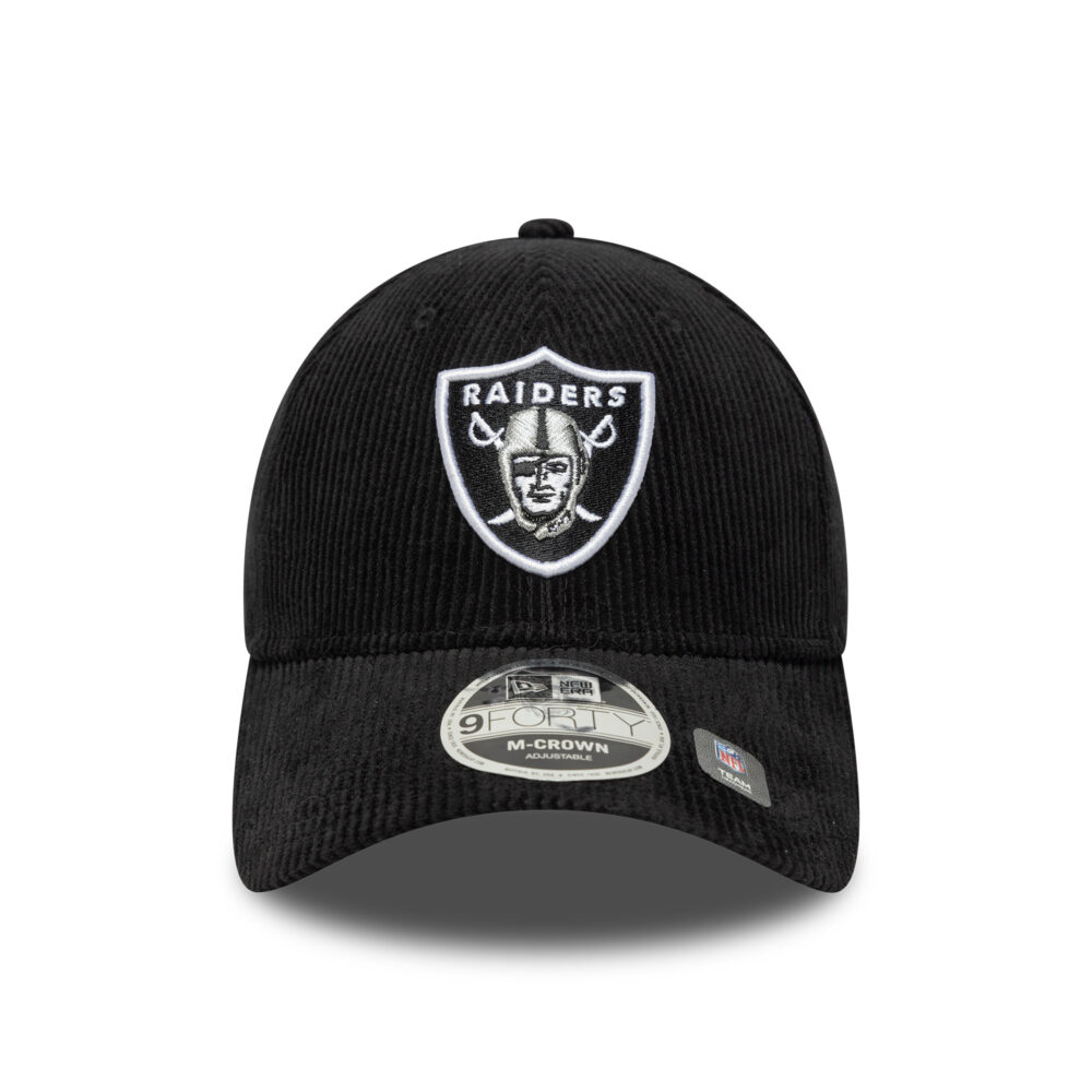 Las Vegas Raiders NFL Cord 9FORTY Snapback New Era Black – Bild 2