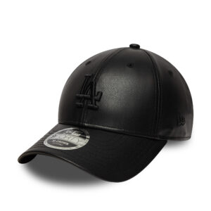 Los Angeles Dodgers PU Leather 9FORTY Strapback New Era Black/Black