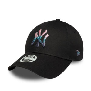 New York Yankees Womens Metallic Logo MLB 9FORTY Strapback New Era Black
