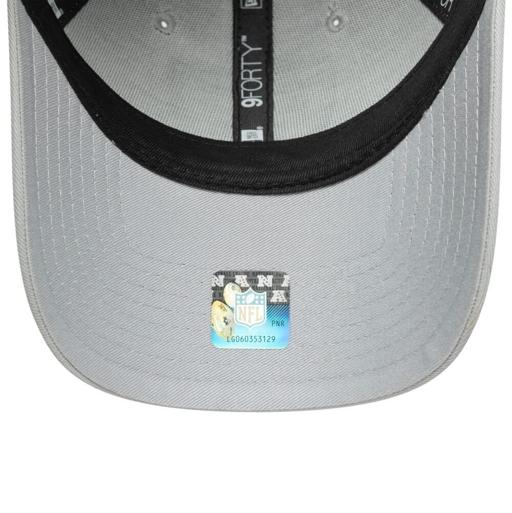 Las Vegas Raiders Team Outline NFL 9FORTY Strapback New Era Gray – Bild 5